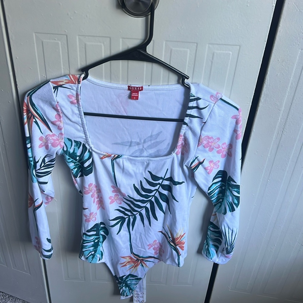 Floral long sleeve bodysuit